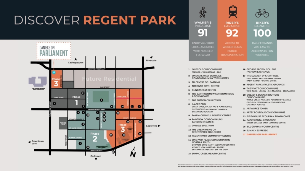 DANIELS ON PARLIAMENT CONDOS - map