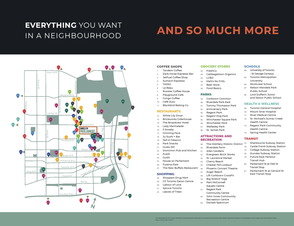 DANIELS ON PARLIAMENT CONDOS - map