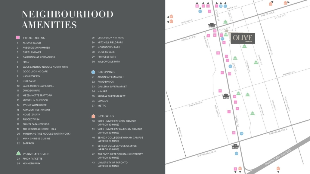 Olive Residences  - site-map