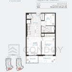 Anthem at The Metalworks Condos Floor Plan 1D+D