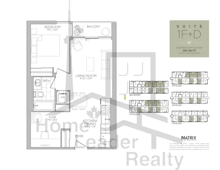 Westgate-on-Main-Condos-Model-1F+D-floorplan