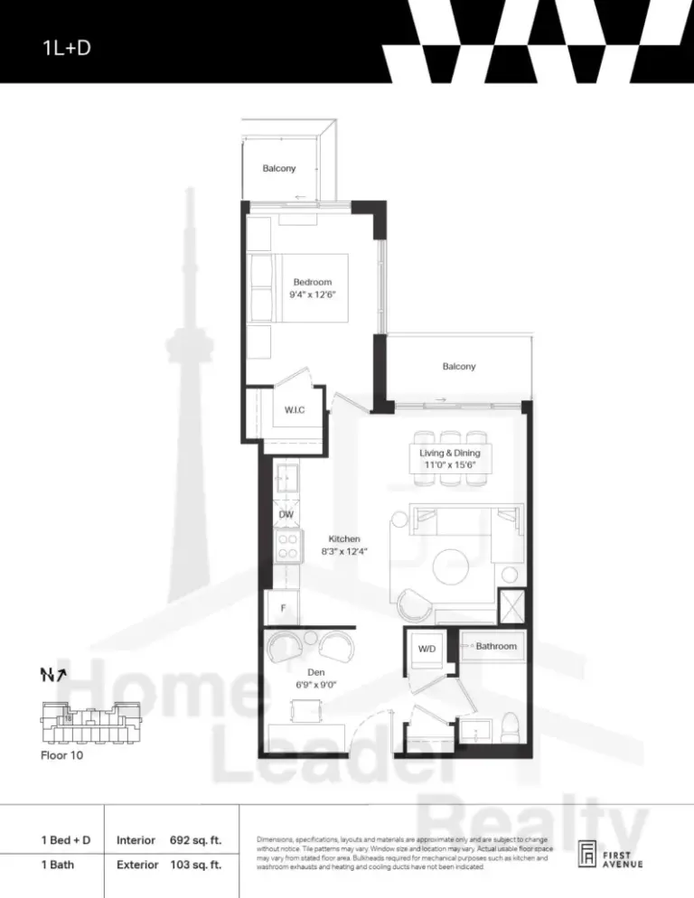 Wilson-West-Condos-Model-1L+D-floorplan