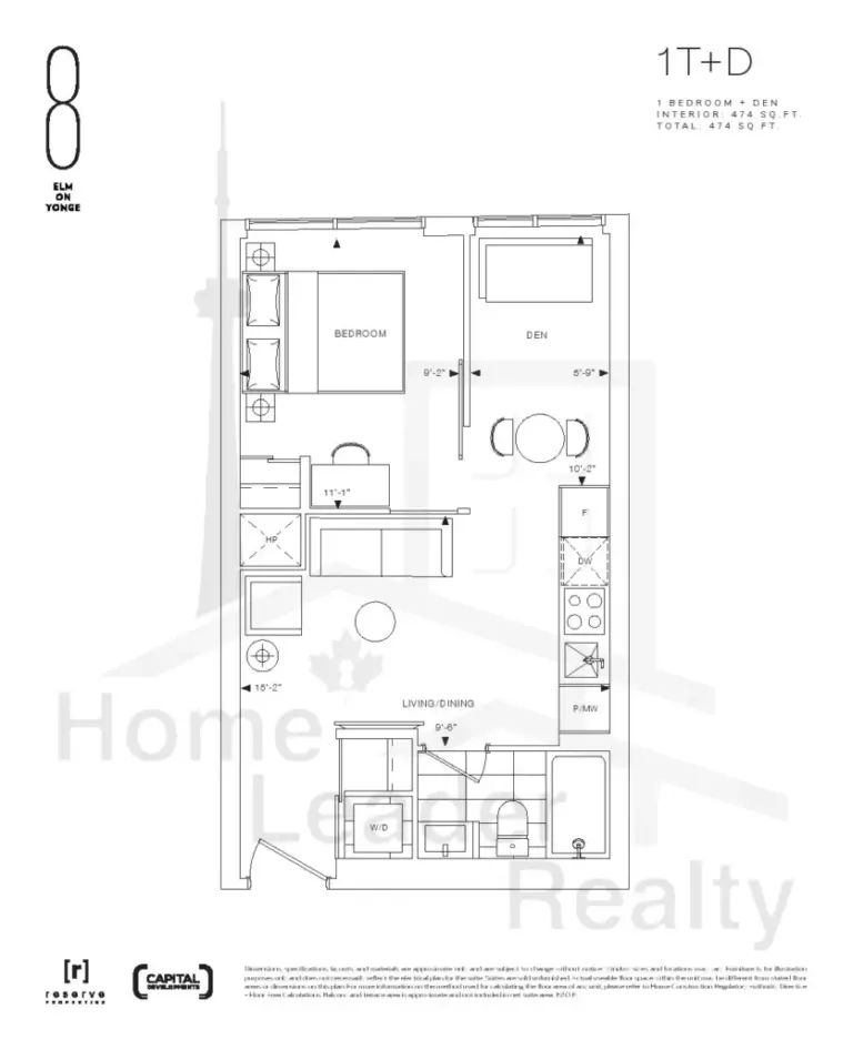 8-Elm-Street-Condos-Model-1T+D-floorplan