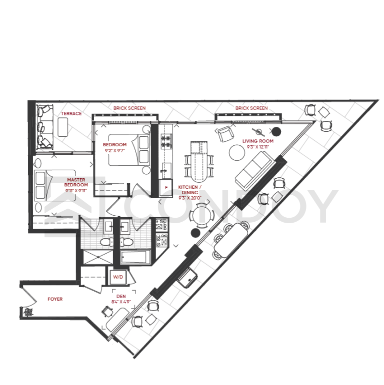 Junction Point Condos 2D_T Model Floor plan