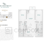 The District on Gardiners Condos 2H Floor Plans
