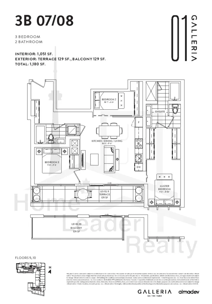 Galleria-on-the-Park-Condos-Model-3B-07/08-floorplan