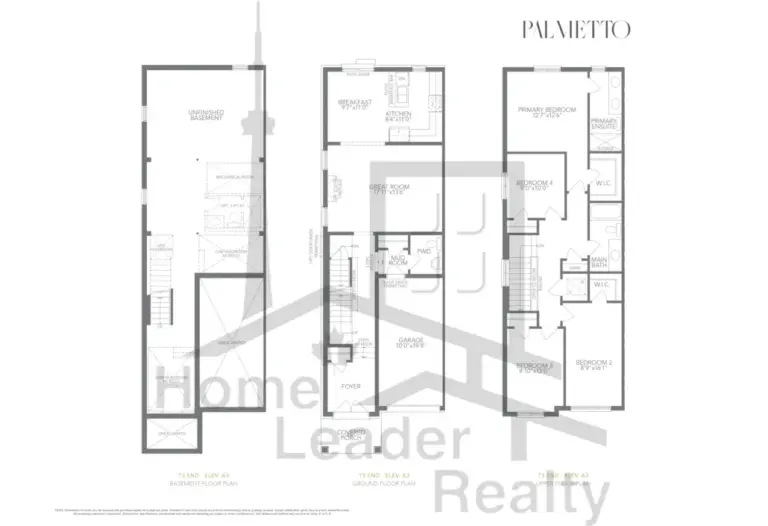 Palmetto North Oshawa Living - Ashton T3 End El A3 - floorplan