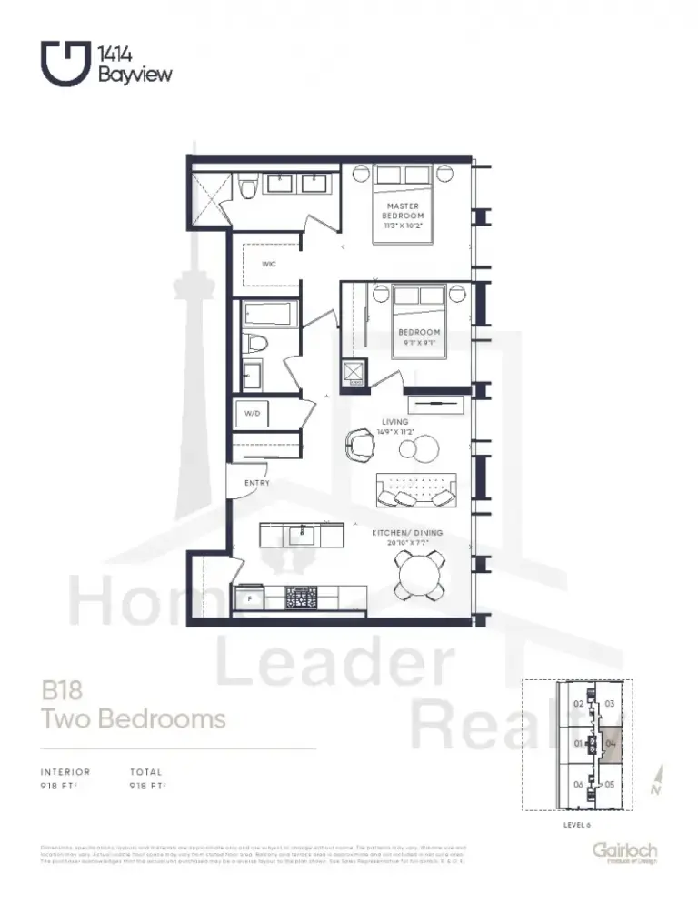 1414-Bayview-Condos-Model-B18-floorplan