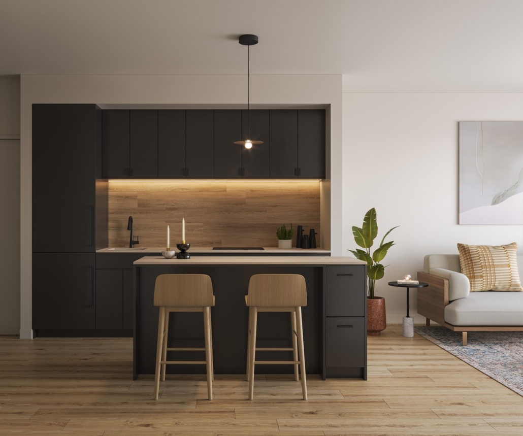 Westbend Residences Dark Scheme Kitchen
