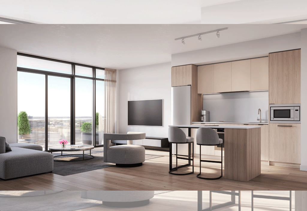 The Design District Condos - Kitchen-amp-Living-Space-Interior-5