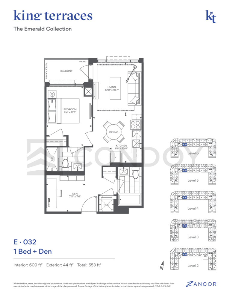King Terraces Condos E.032 Floorplan
