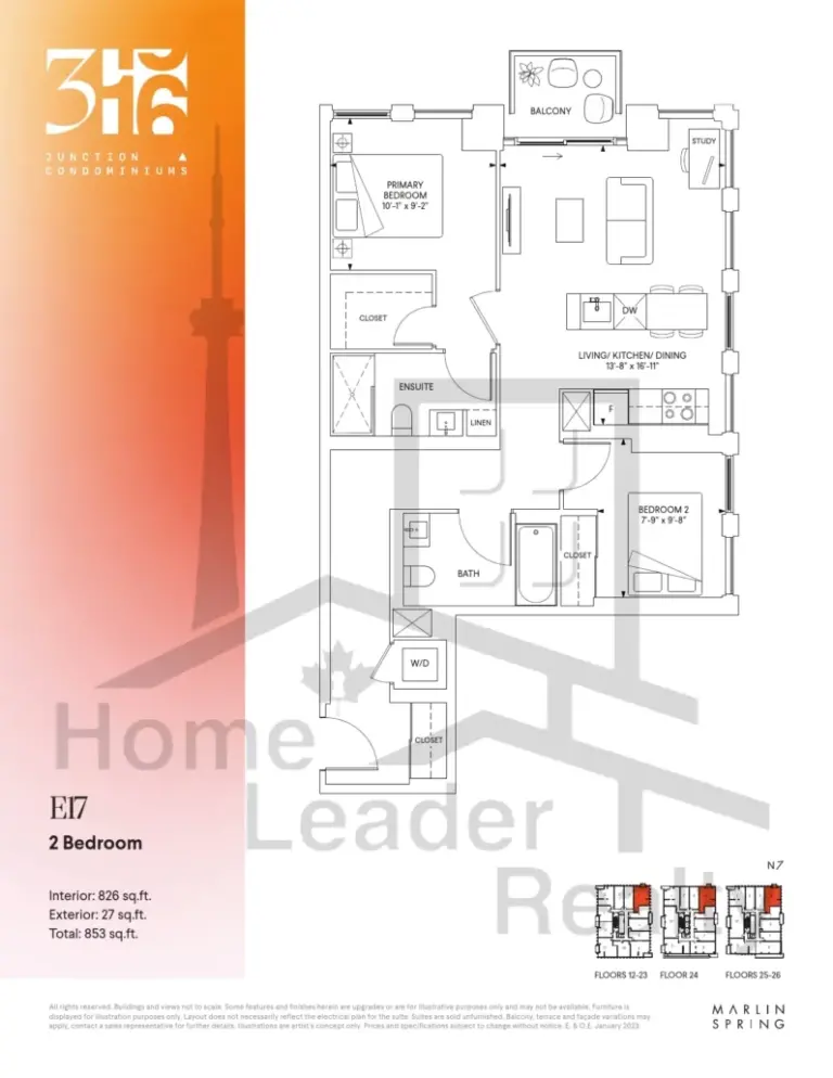 316-Junction-Condos-Model-E17-floorplan