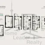 North-on-Bayview-townhouse-Model-suite-Birch-Unique-End-floorplan