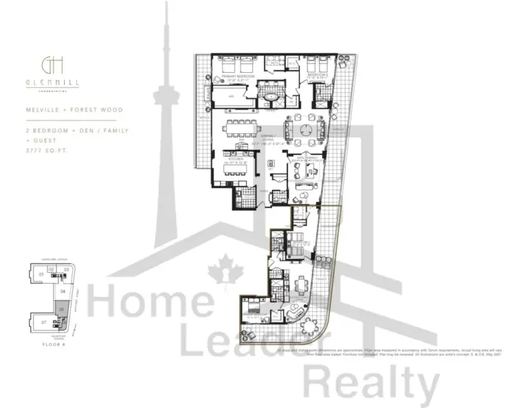 Glen-Hill-Condos-Model-Melville+Forest Wood-floorplan