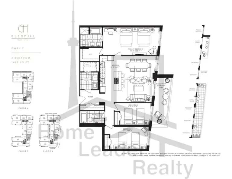 OWEN 2 Glen Hill Condos | Owen 2 | 1492 Sq.Ft. | 3B