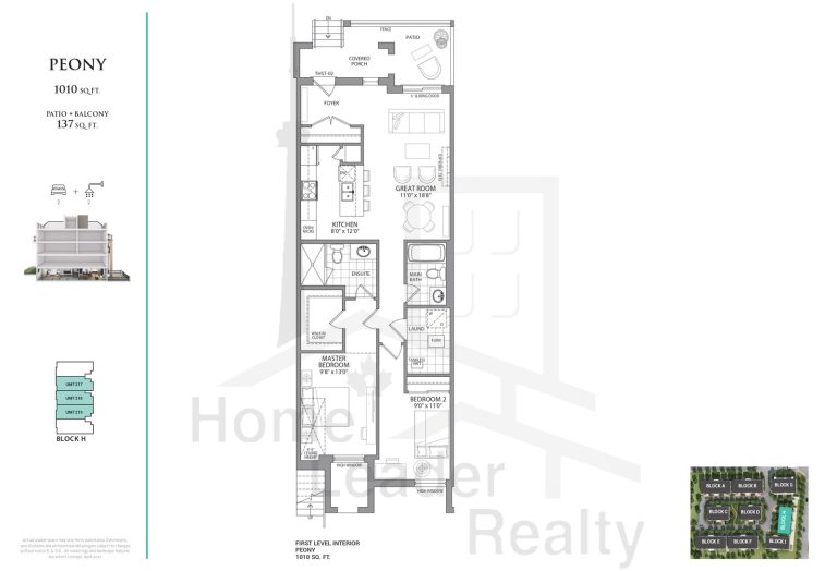 Jefferson Heights Towns Peony Floor Plans