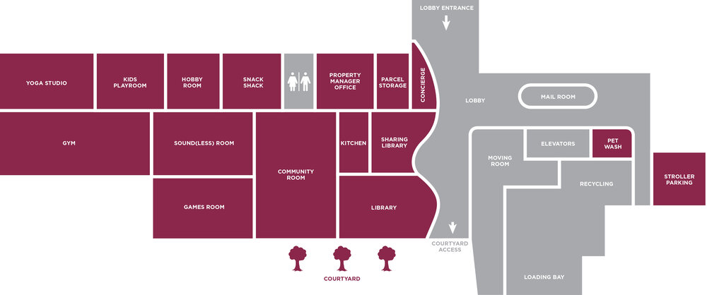 Reina Condos - AmenityPlan