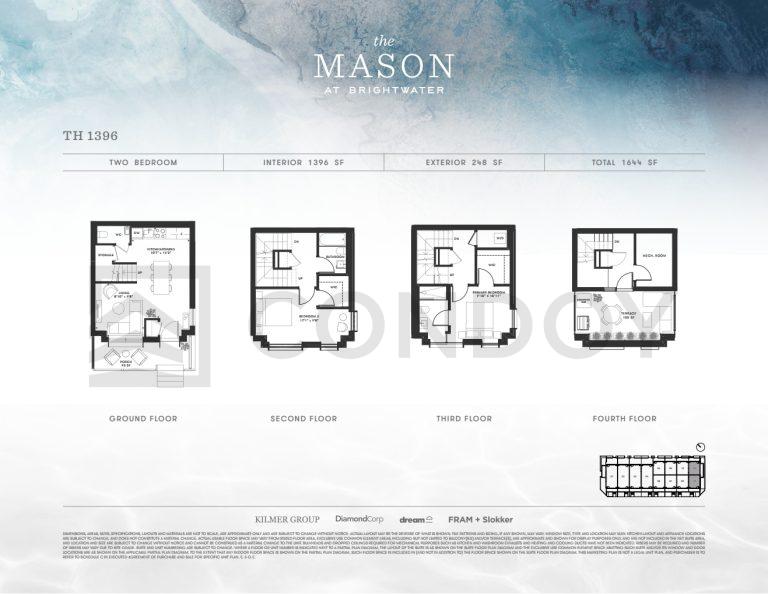 The Mason At Brightwater TH 1396 Floor Plans