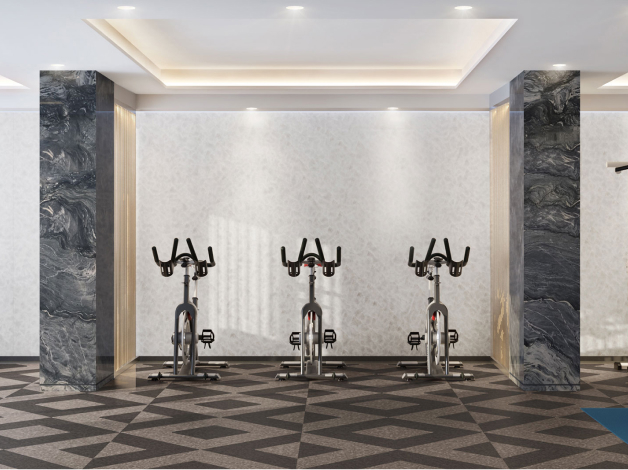 The Well Condos - Fitness-space-with-stationary-bike