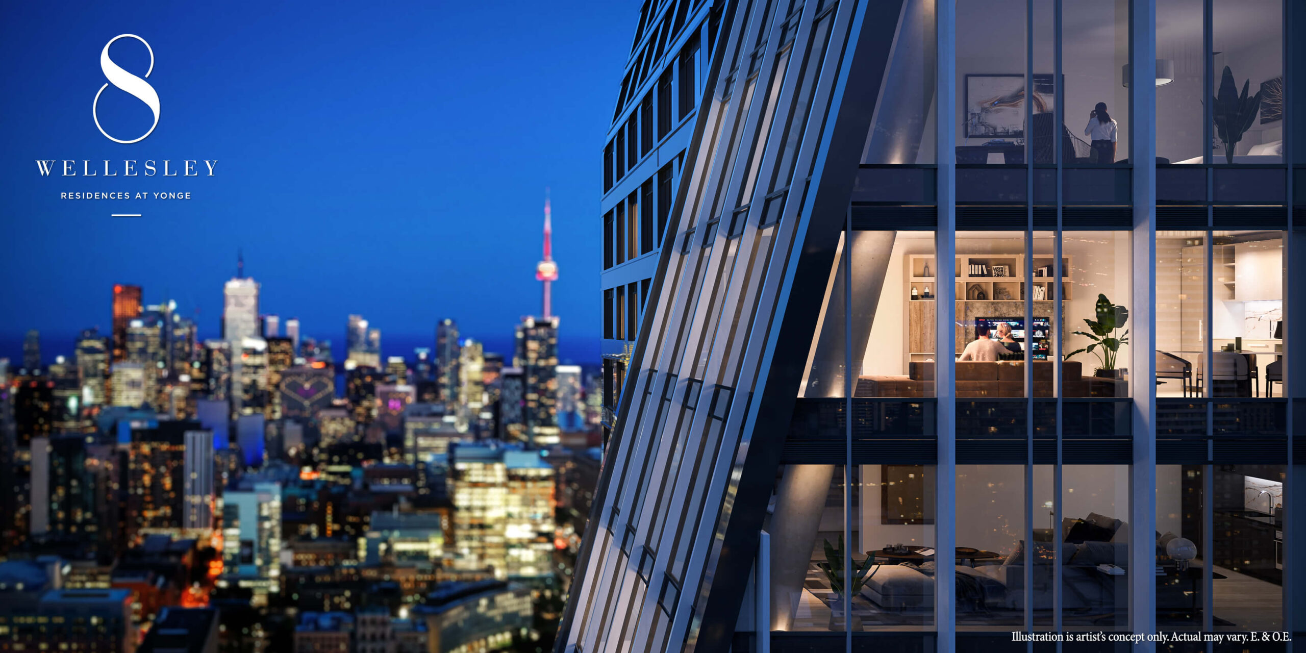 8 Wellesley - Exterior Sloped Facade
