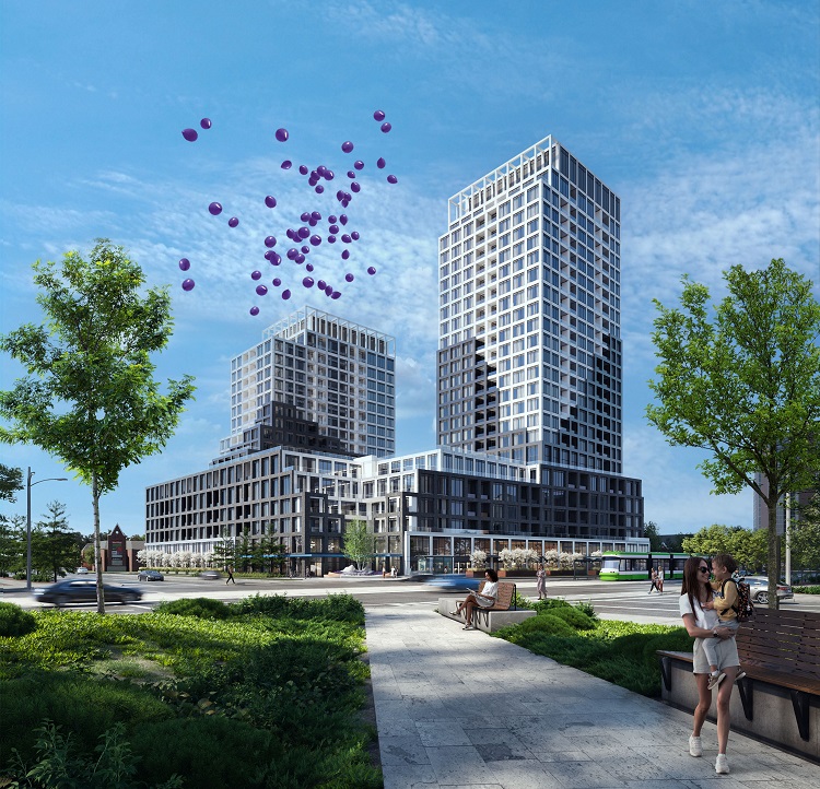 Above Condos - Hero Rendering with Balloons