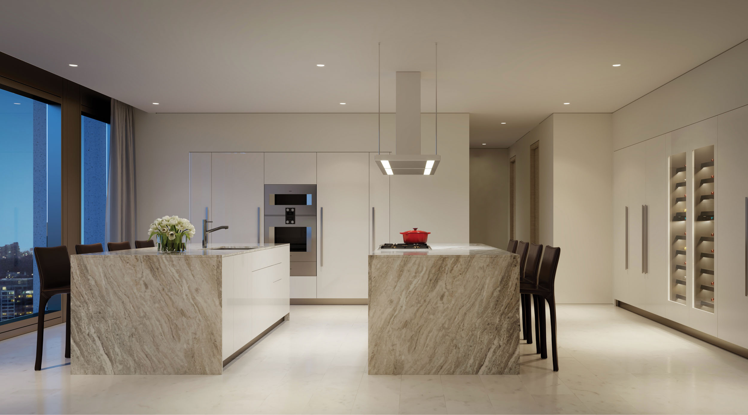 50 Scollard Condos Kitchen B Dusk