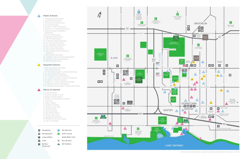 Whitby Meadows Towns - map