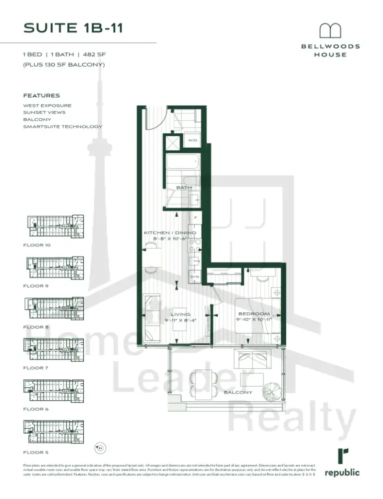 Bellwoods-House-Condos-1B-11 SUITE floorplan