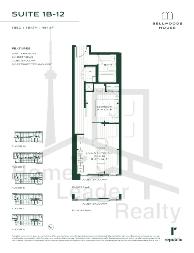 Bellwoods-House-Condos-1B-12 SUITE floorplan
