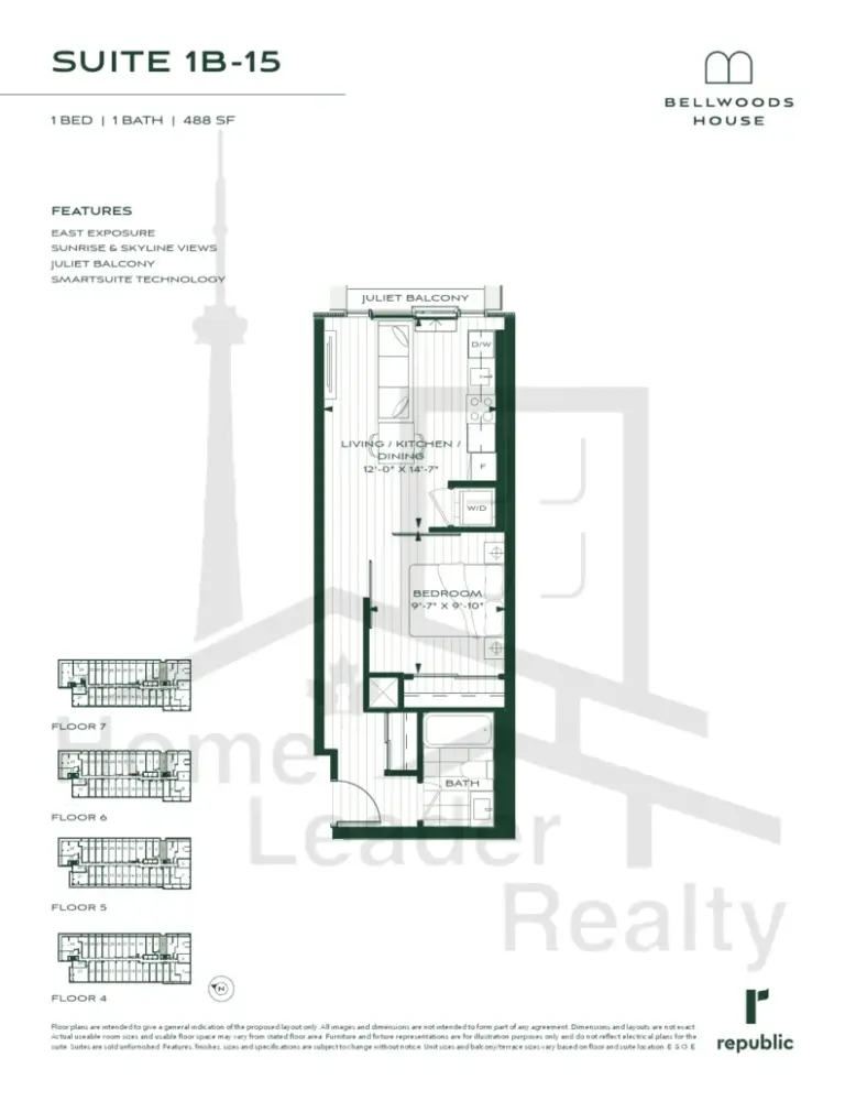Bellwoods-House-Condos-1B-15 SUITE floorplan