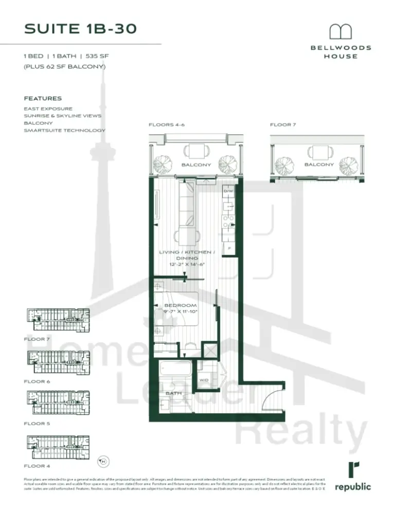 Bellwoods-House-Condos-1B-30 SUITE floorplan
