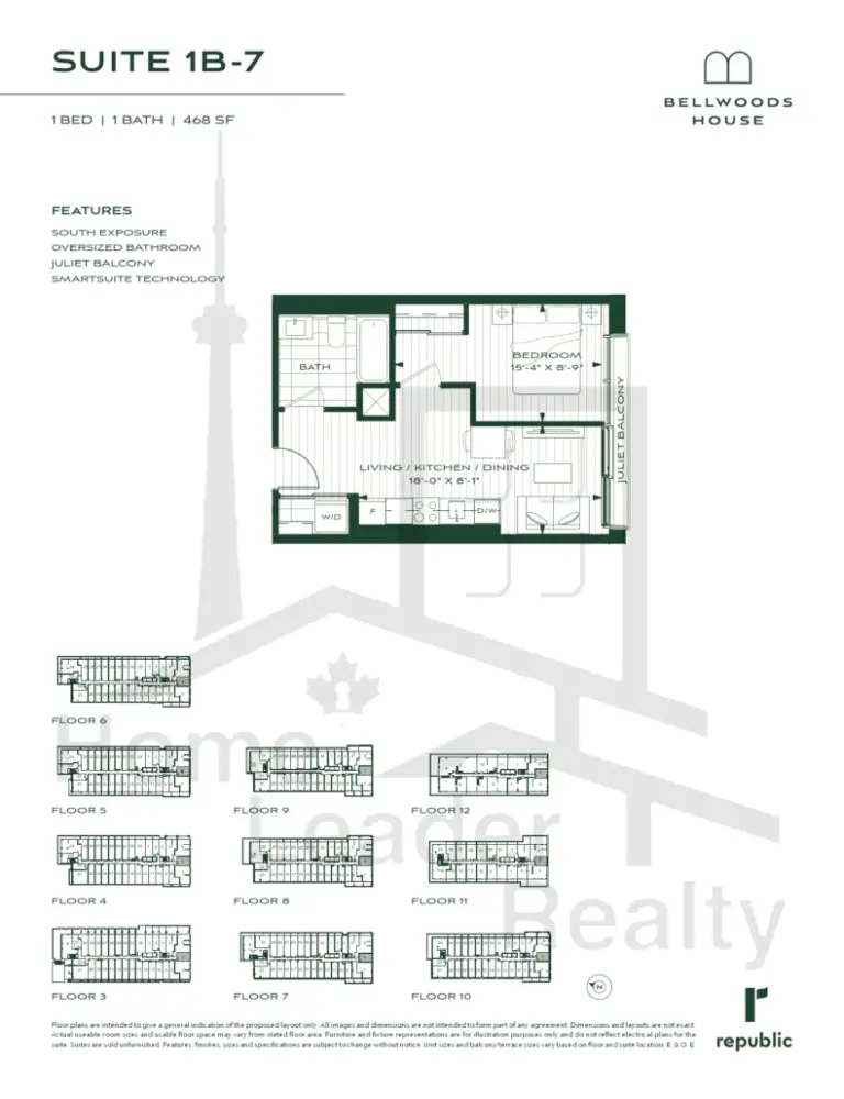 Bellwoods-House-Condos-1B-7 SUITE floorplan