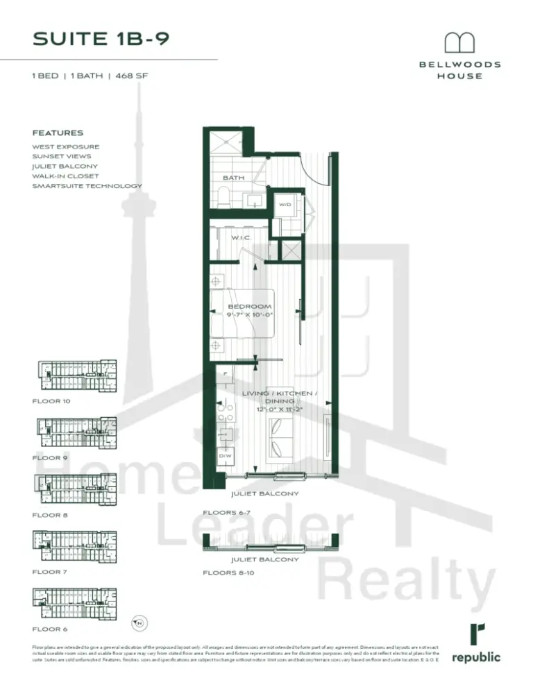Bellwoods-House-Condos-1B-9 SUITE floorplan