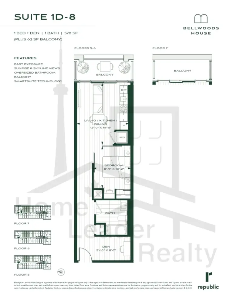 Bellwoods-House-Condos-1D-8 SUITE floorplan