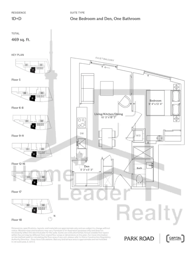 Park Road Condos - 1D+D - floorplan