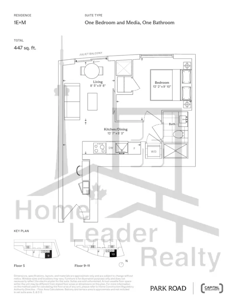 Park Road Condos - 1E+M - floorplan