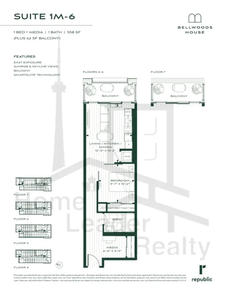 Bellwoods-House-Condos-1M-6 SUITE floorplan