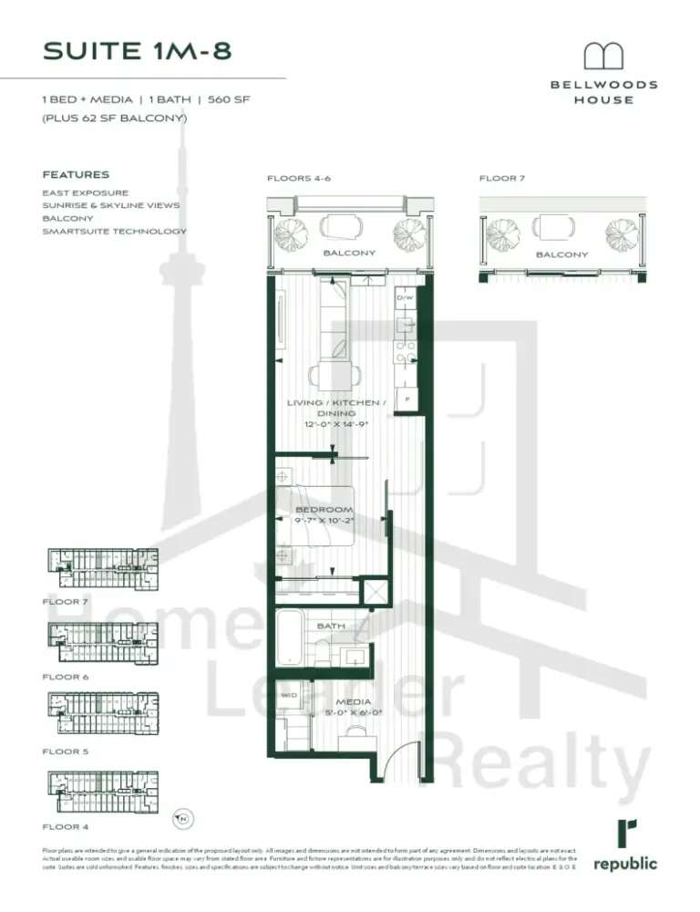 Bellwoods-House-Condos-1M-8 SUITE floorplan