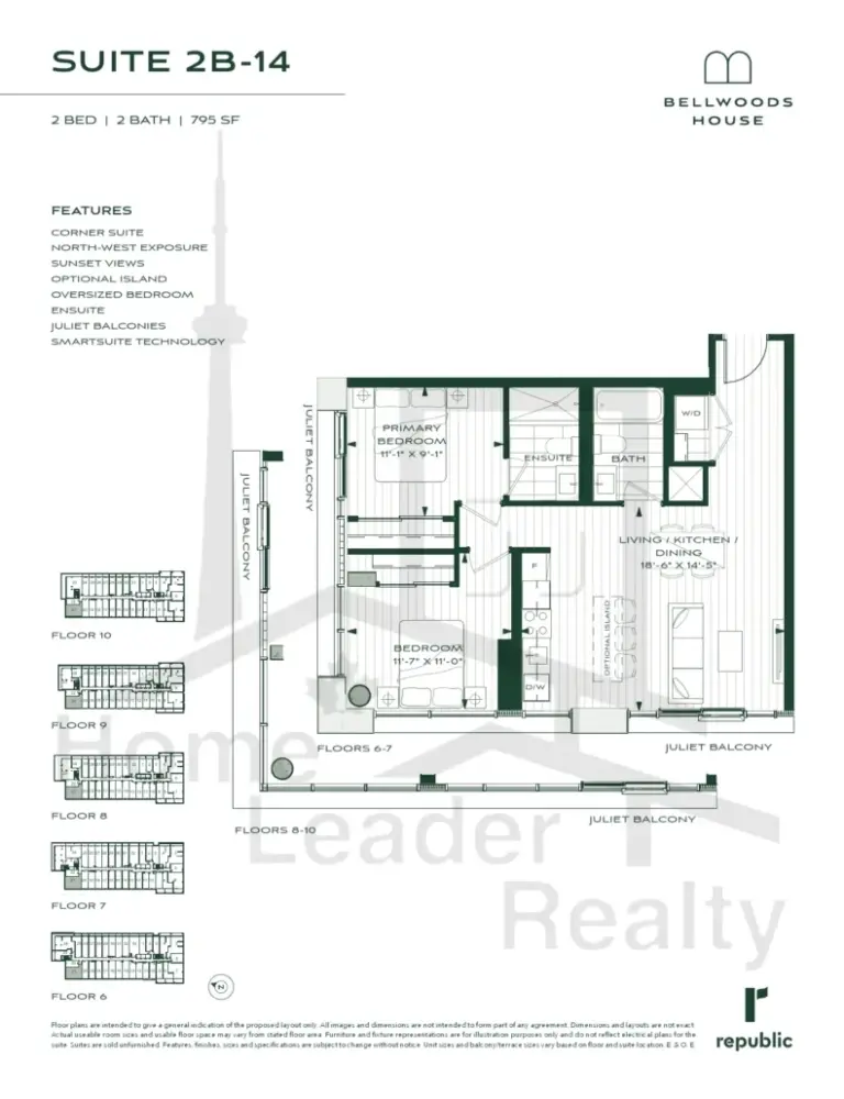 Bellwoods-House-Condos-2B-14 SUITE floorplan