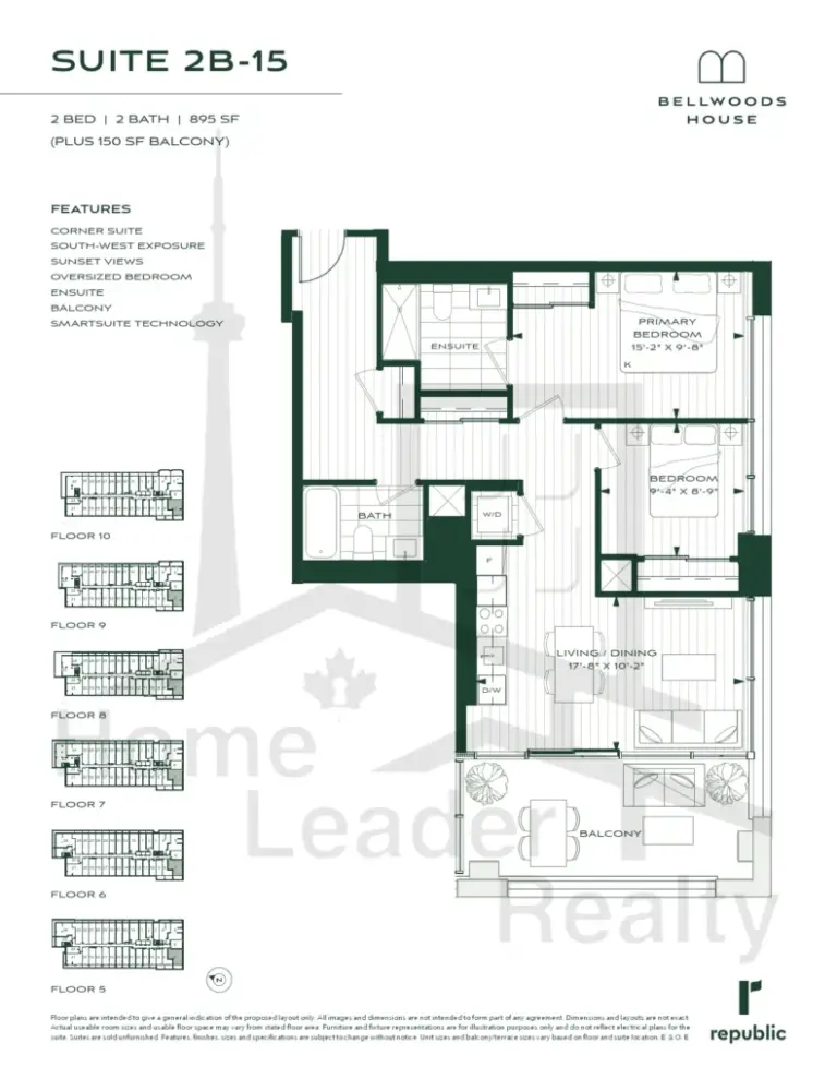 Bellwoods-House-Condos-2B-15 SUITE floorplan