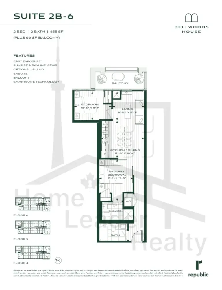 Bellwoods-House-Condos-2B-6 SUITE floorplan