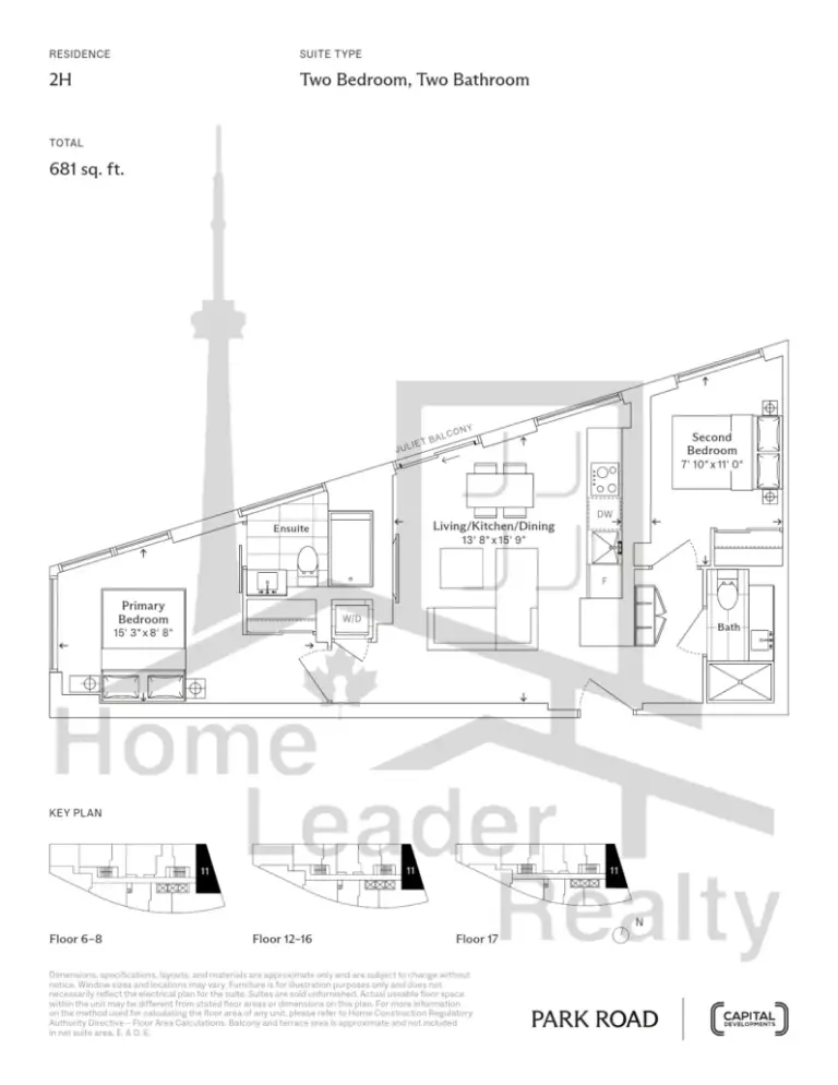 Park Road Condos - 2H - floorplan