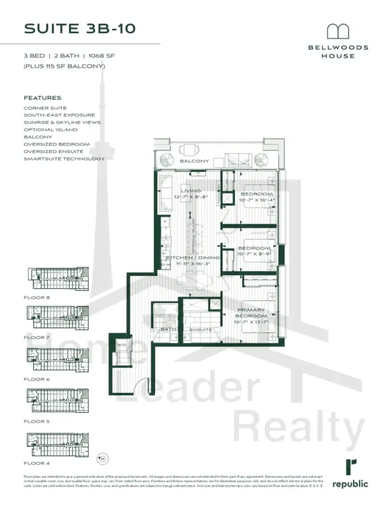 Bellwoods-House-Condos-3B-10 SUITE floorplan