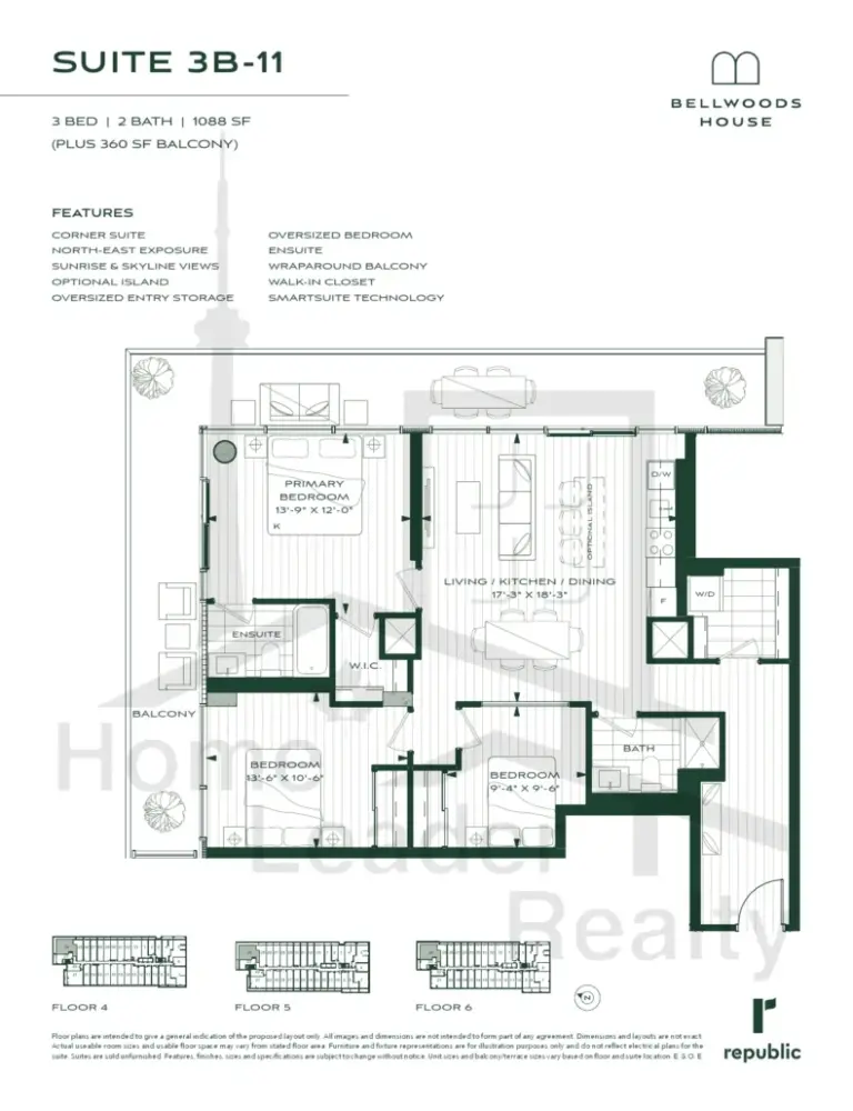 Bellwoods-House-Condos-3B-11 SUITE floorplan