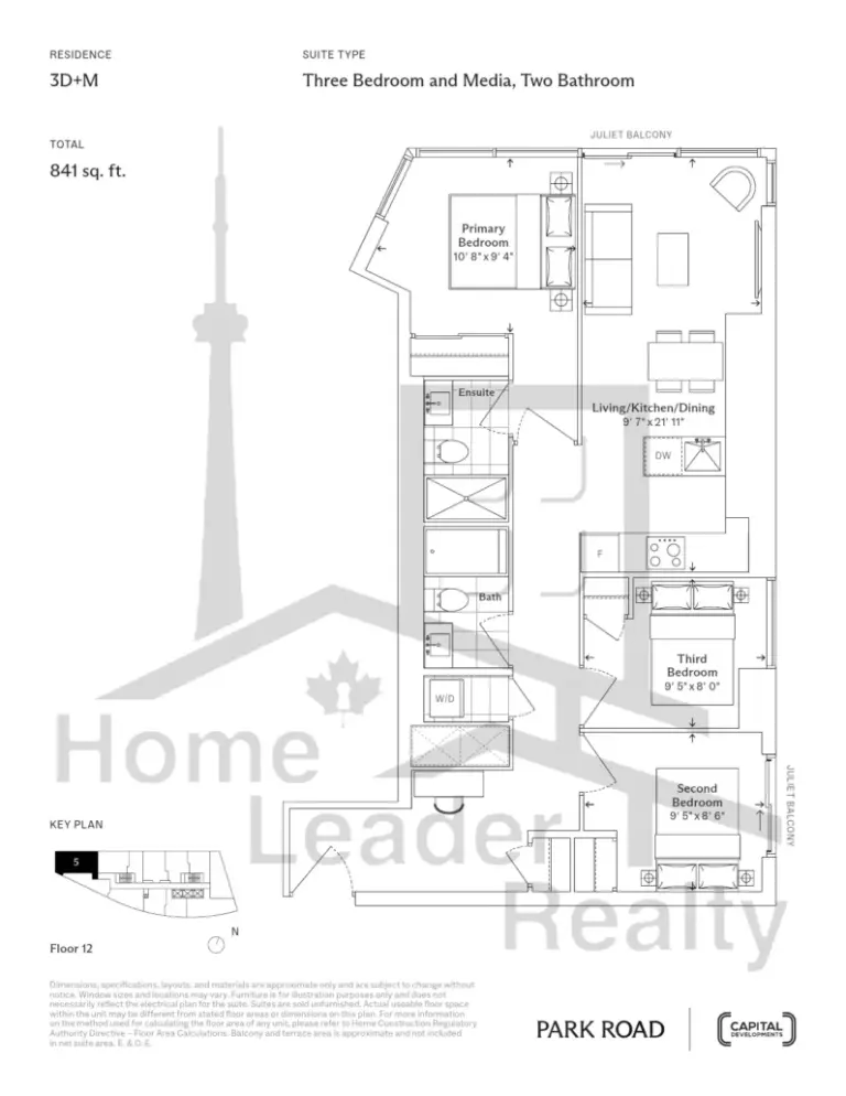 Park Road Condos - 3D+M - floorplan