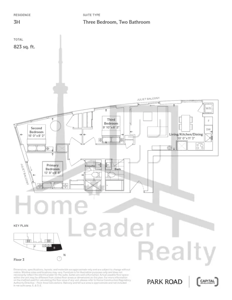 Park Road Condos - 3H- floorplan