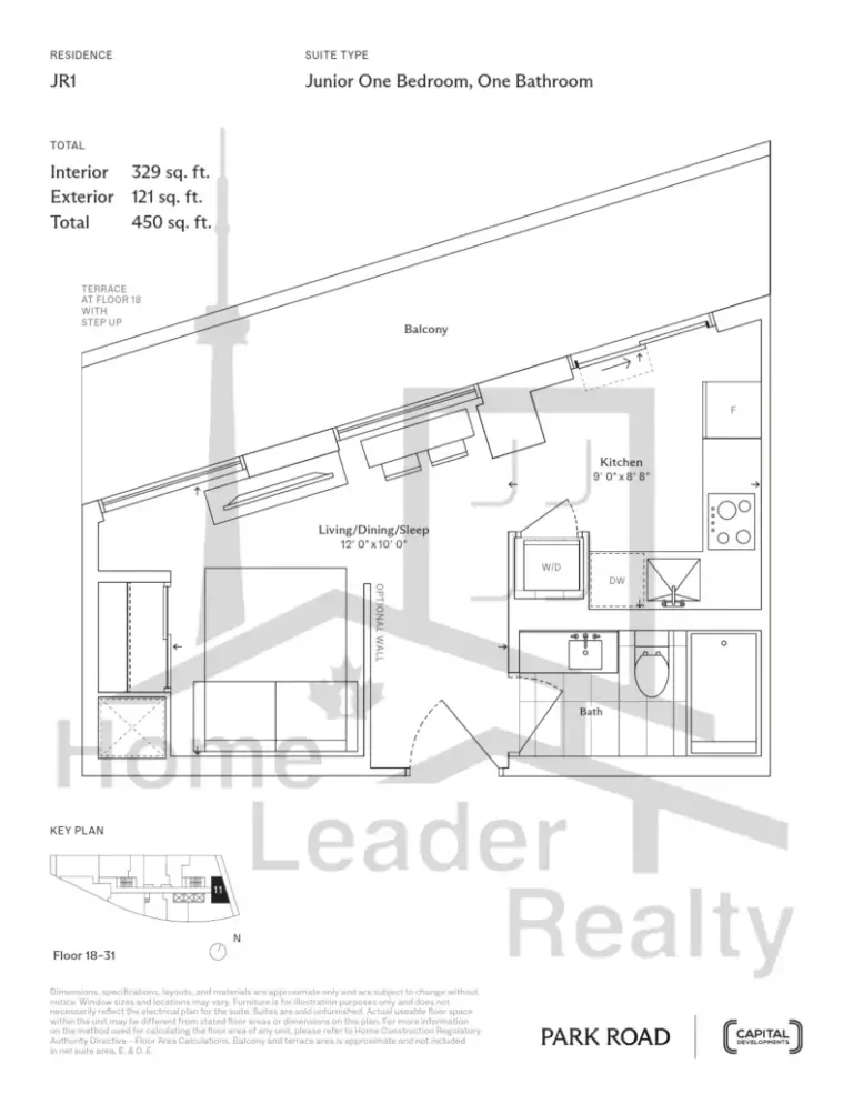 Park Road Condos - JR1 - floorplan