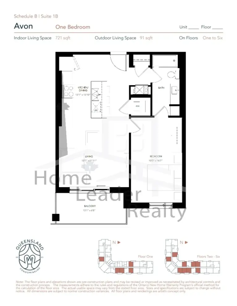 Queensland-Condos-608-Avon-1B-floorplans