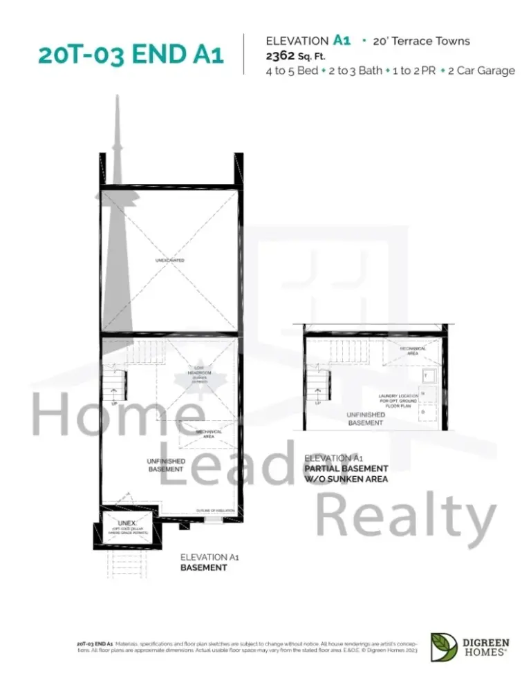 Nava oakville - 20T-03-END A1 - floorplan