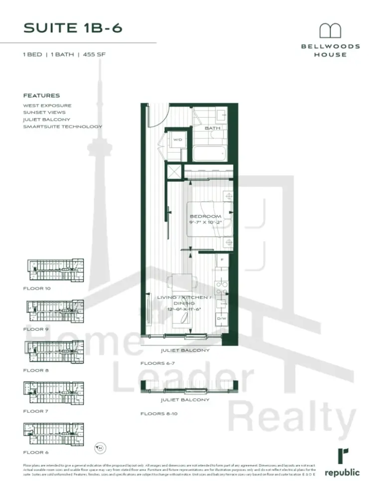 Bellwoods-House-Condos-SUITE 1B-6 floorplan